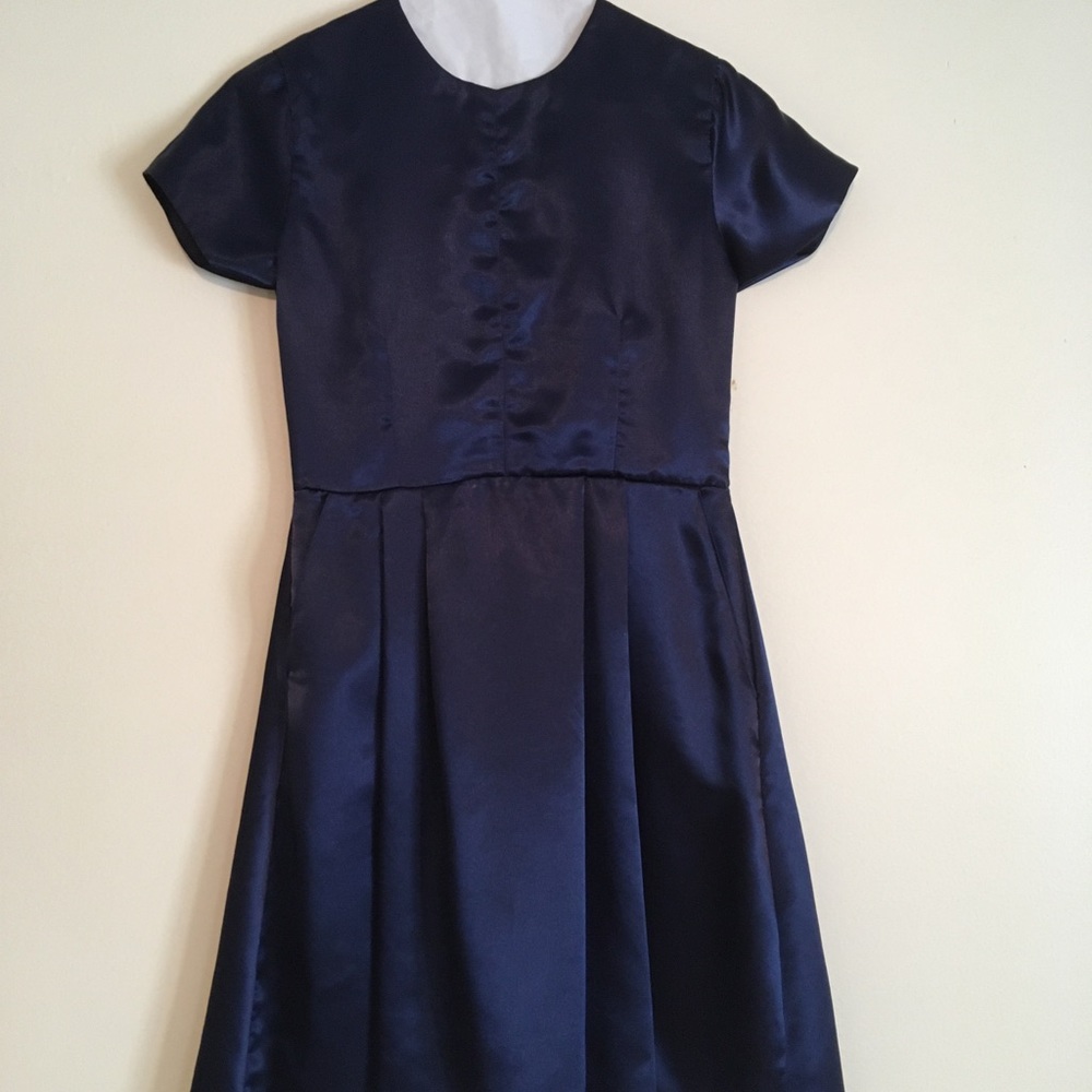 Navy blue dress.